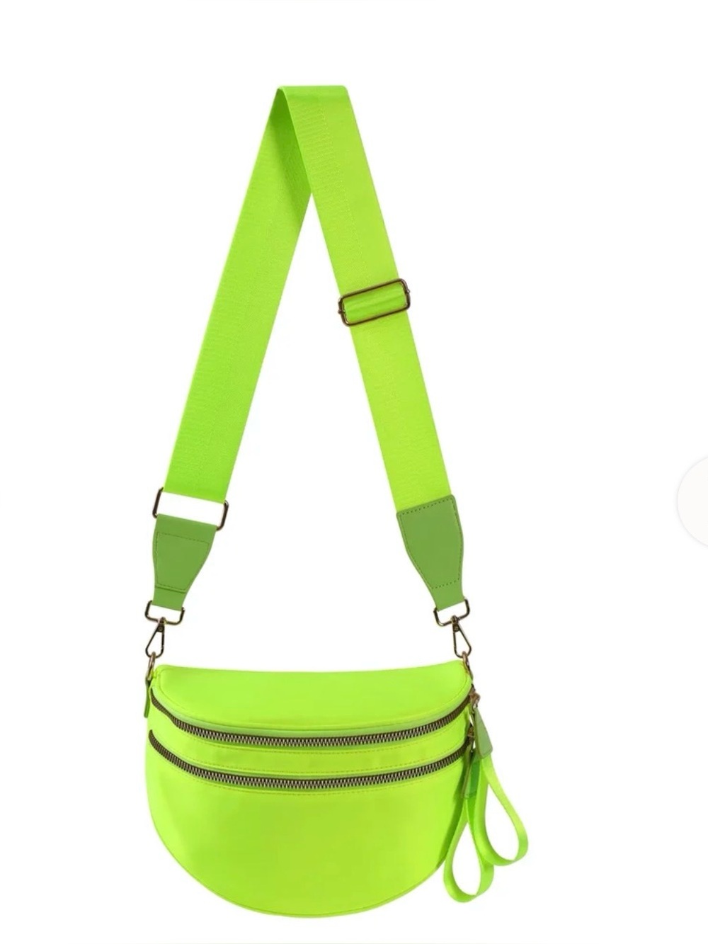 Emmafy Go Hands Free Neon Lime Crossbody Belt Bag New